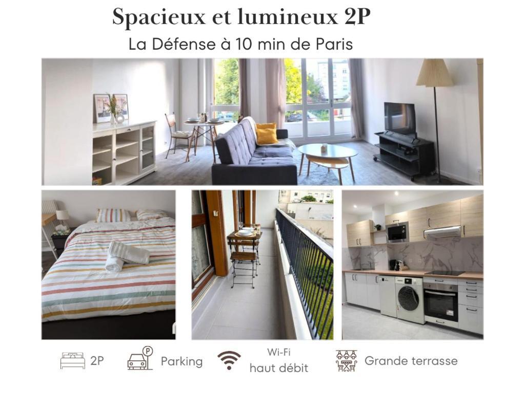Evasion La Defense - Balcon & Wi-Fi, A 10 Min De Paris Courbevoie Exterior foto